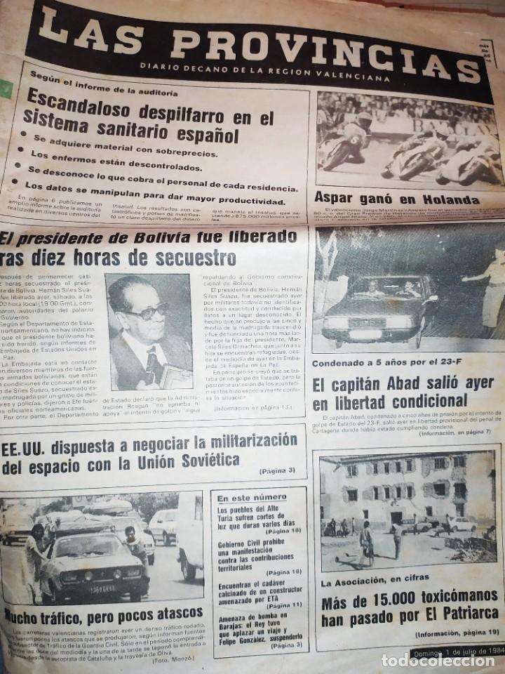 Sammeln von Zeitschriften und Zeitungen: PERIODICO LAS PROVINCIAS 1/3/1984 DIARIO ASPAR HOLANDA CAPIT&Aacute;N ABAD PATRIARCA CONSTRUCTOR MATA ETA