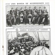Coleccionismo de Revistas y Periódicos: 1912 REUS BANDA ACORDEON VALENCIA DE ALCANTARA LOPEZ ORTEGA FOTO BADALONA ESCULTURA MIRANDA BOMBITA
