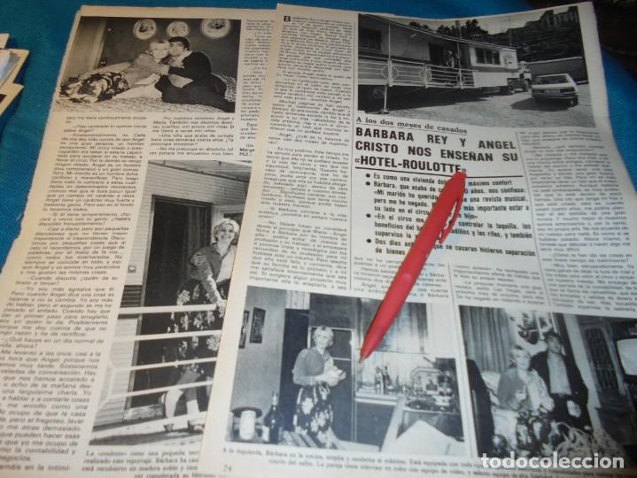 Coleccionismo de revistas y peri&oacute;dicos: RECORTE : BARBARA REY Y ANGEL CRISTO EN SU ROULOTTE. SEMANA, MARZO 1980 (#)
