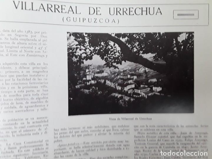 Colecionismo de Revistas e Jornais: VILLAREAL DE URRECHUA GUIPUZCOA HIJOS NOTABLES VILLA FERIAS AGUAS POTABLES HOJA A&Ntilde;O 1930