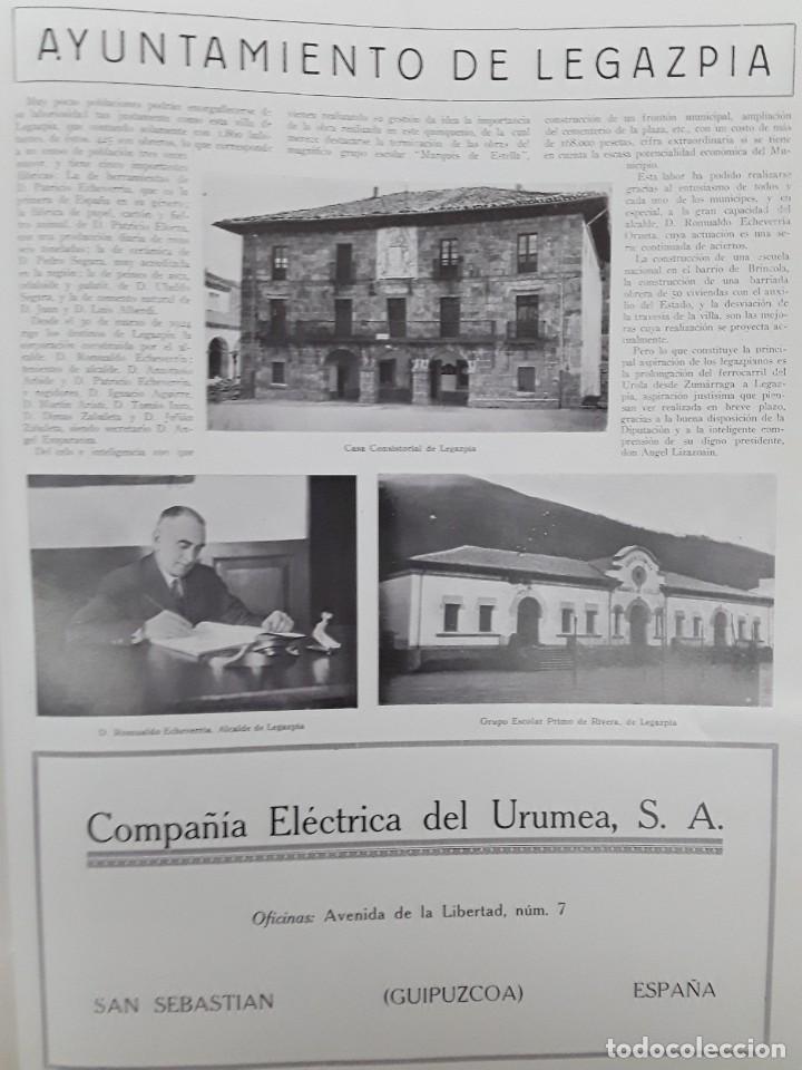 Collection Magazines and Newspapers: AYUNTAMIENTO DE LEGAZPIA ROMUALDO ECHEVARRIA ALCALDE HOJA A&Ntilde;O 1930