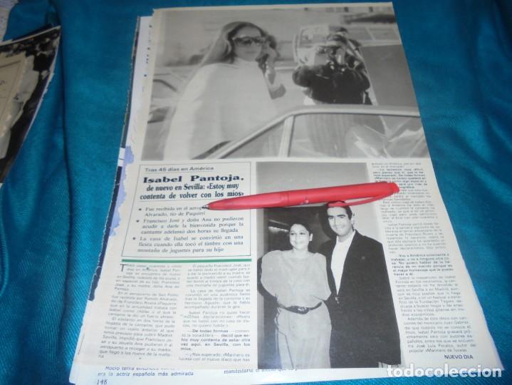 Coleccionismo de Revistas y Peri&oacute;dicos: RECORTE : ISABEL PANTOJA, VUELVE A SEVILLA. SEMANA, DCMBRE 1987 (#)