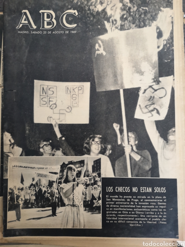 Coleccionismo de Revistas y Peri&oacute;dicos: PERI&Oacute;DICO DIARIO ABC N.&ordm; 19789 23 DE AGOSTO DE 1969
