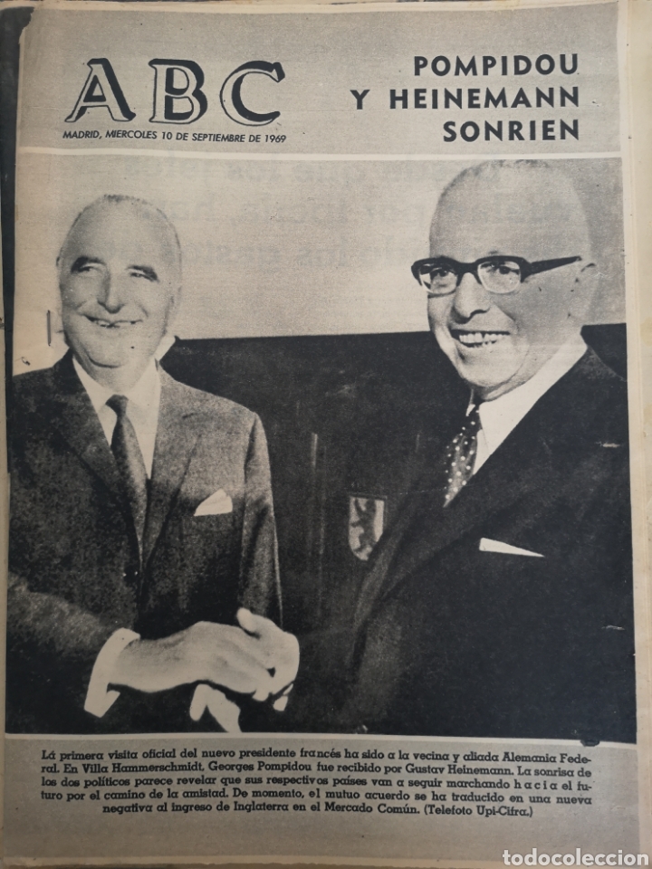 Coleccionismo de Revistas y Peri&oacute;dicos: PERI&Oacute;DICO DIARIO ABC N.&ordm; 19804 10 DE SEPTIEMBRE DE 1969