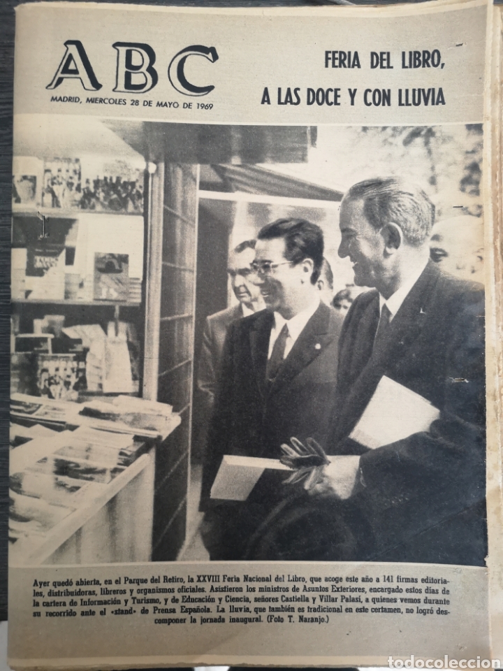 Coleccionismo de Revistas y Peri&oacute;dicos: PERI&Oacute;DICO DIARIO ABC N.&ordm; 19714 28 DE MAYO DE 1969