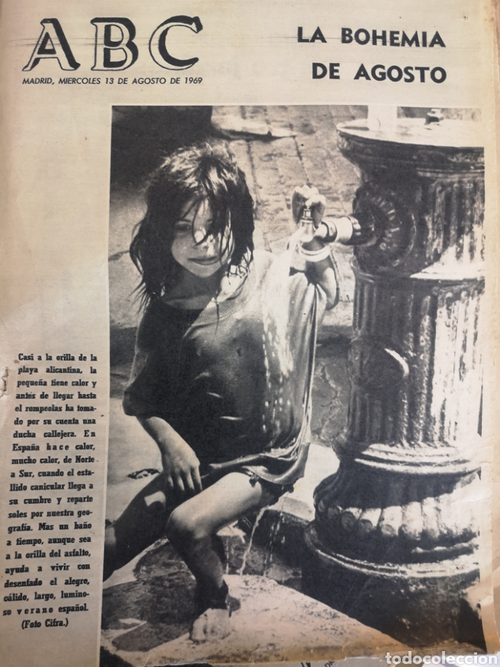 Coleccionismo de Revistas y Peri&oacute;dicos: PERI&Oacute;DICO DIARIO ABC N.&ordm; 19780. 13 DE AGOSTO DE 1969.