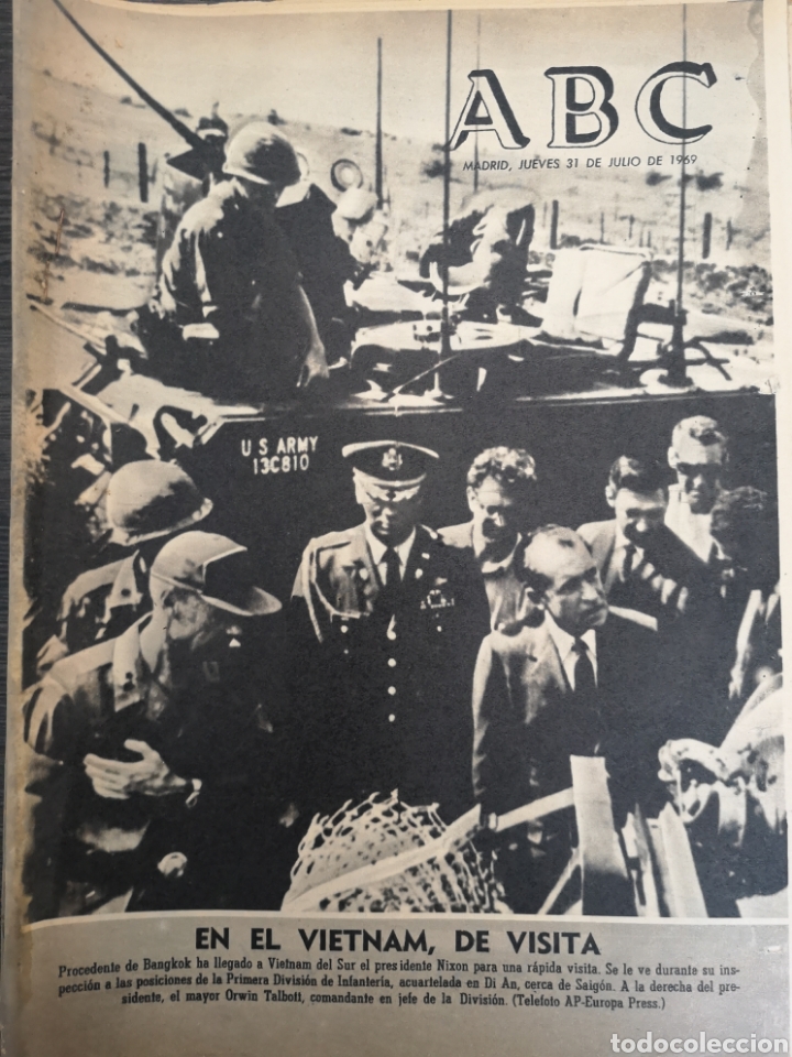 Coleccionismo de Revistas y Peri&oacute;dicos: PERI&Oacute;DICO DIARIO ABC N.&ordm; 19769 31 DE JULIO DE 1969