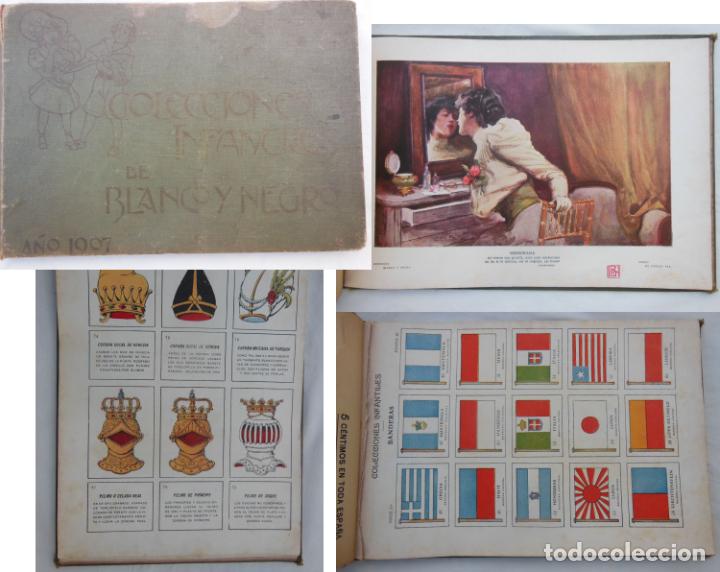 Coleccionismo de revistas y peri&oacute;dicos: COLECCIONES INFANTILES DE BLANCO Y NEGRO. A&ntilde;o 1907. Escudos, blasones, banderas.