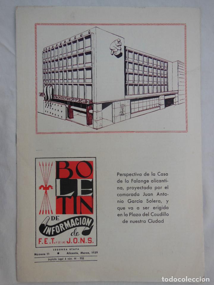 Coleccionismo de revistas y peri&oacute;dicos: BOLET&Iacute;N DE INFORMACI&Oacute;N DE FET Y DE LAS JONS. Segunda Etapa, N&uacute;m 11, Alicante, marzo 1959