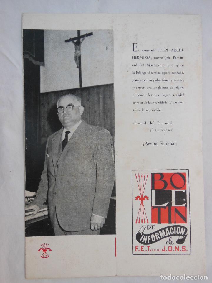 Coleccionismo de revistas y peri&oacute;dicos: BOLET&Iacute;N DE INFORMACI&Oacute;N DE FET Y DE LAS JONS. N&uacute;m 30, Alicante, Enero Febrero Marzo 1963