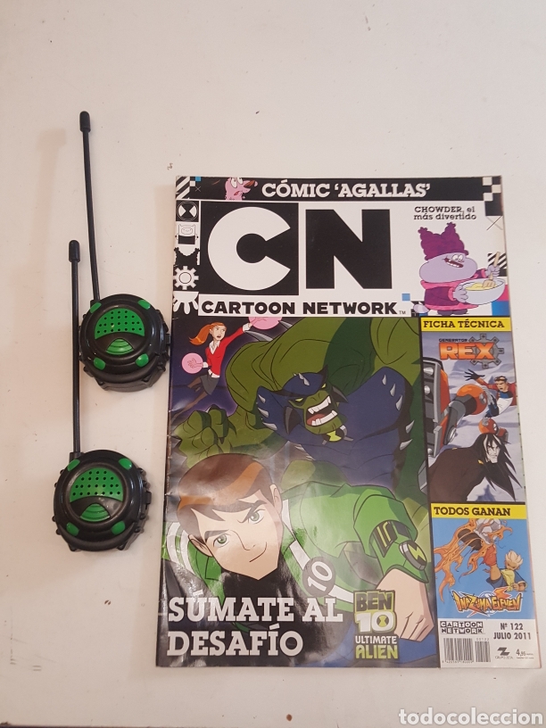 Coleccionismo de Revistas y Peri&oacute;dicos: Revista Cartoon Network N&deg; 122 julio 2011 con regalo dos walkies Ben ten 10 .Uno no funciona