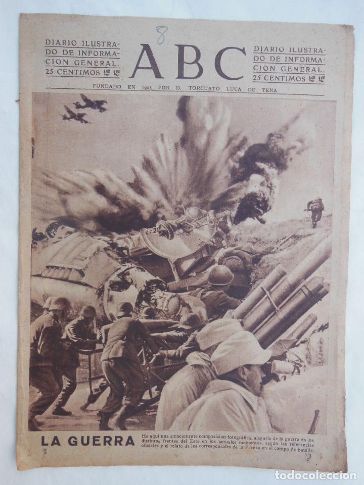 Coleccionismo de Revistas y Peri&oacute;dicos: ABC Diario Ilustrado de Informaci&oacute;n General. 8 febrero 1943