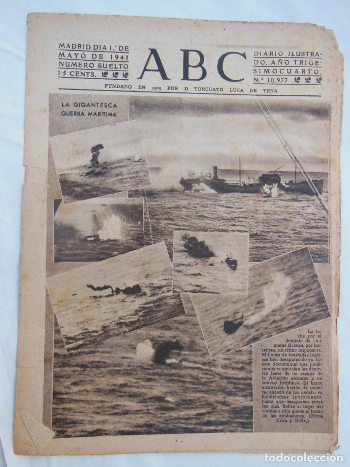 Coleccionismo de Revistas y Peri&oacute;dicos: ABC Diario Ilustrado. 1 de mayo 1941. Segunda Guerra Mundial