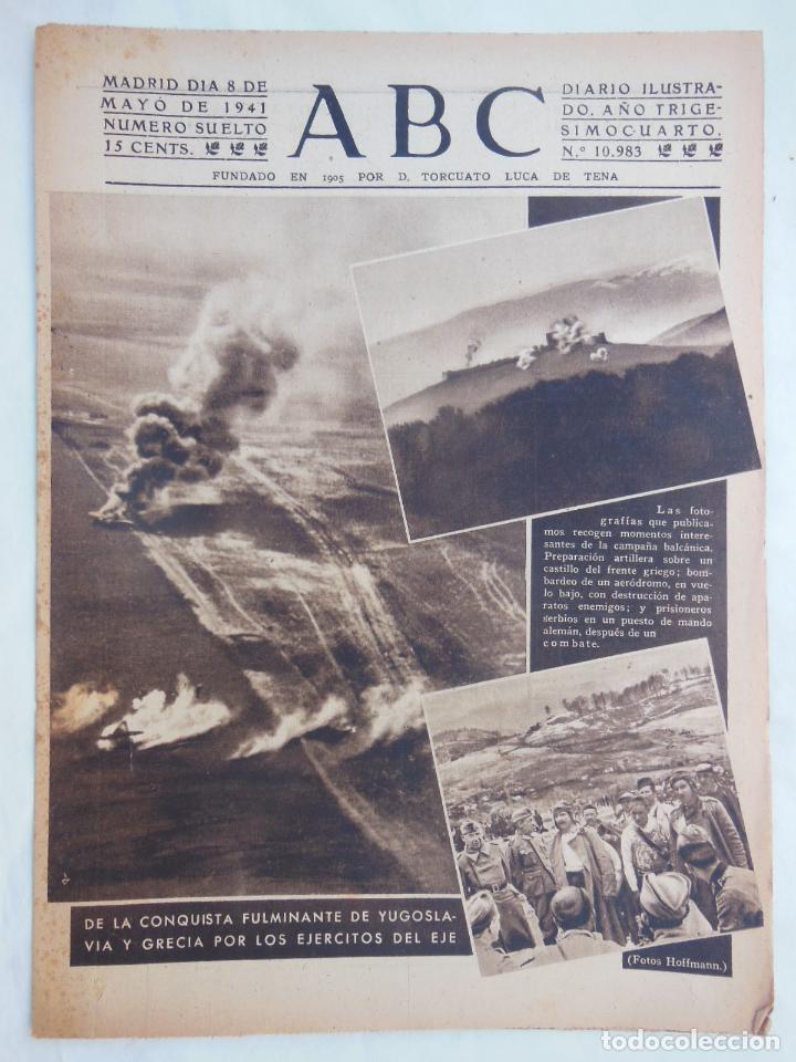 Coleccionismo de Revistas y Peri&oacute;dicos: ABC Diario Ilustrado. 8 de mayo 1941. Segunda Guerra Mundial