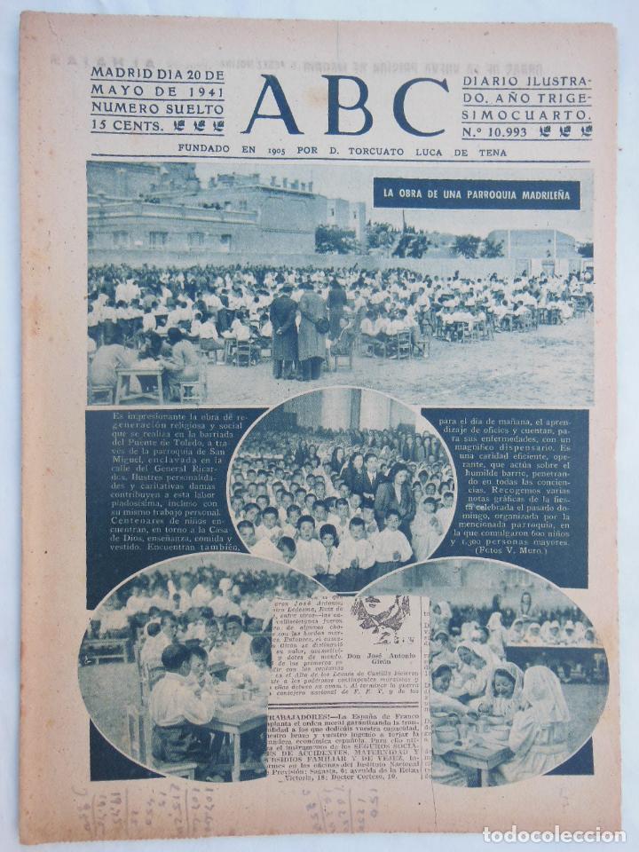 Coleccionismo de Revistas y Peri&oacute;dicos: ABC Diario Ilustrado. 20 de mayo 1941. Segunda Guerra Mundial