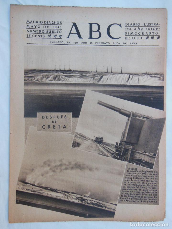 Coleccionismo de Revistas y Peri&oacute;dicos: ABC Diario Ilustrado. 29 de mayo 1941. Segunda Guerra Mundial
