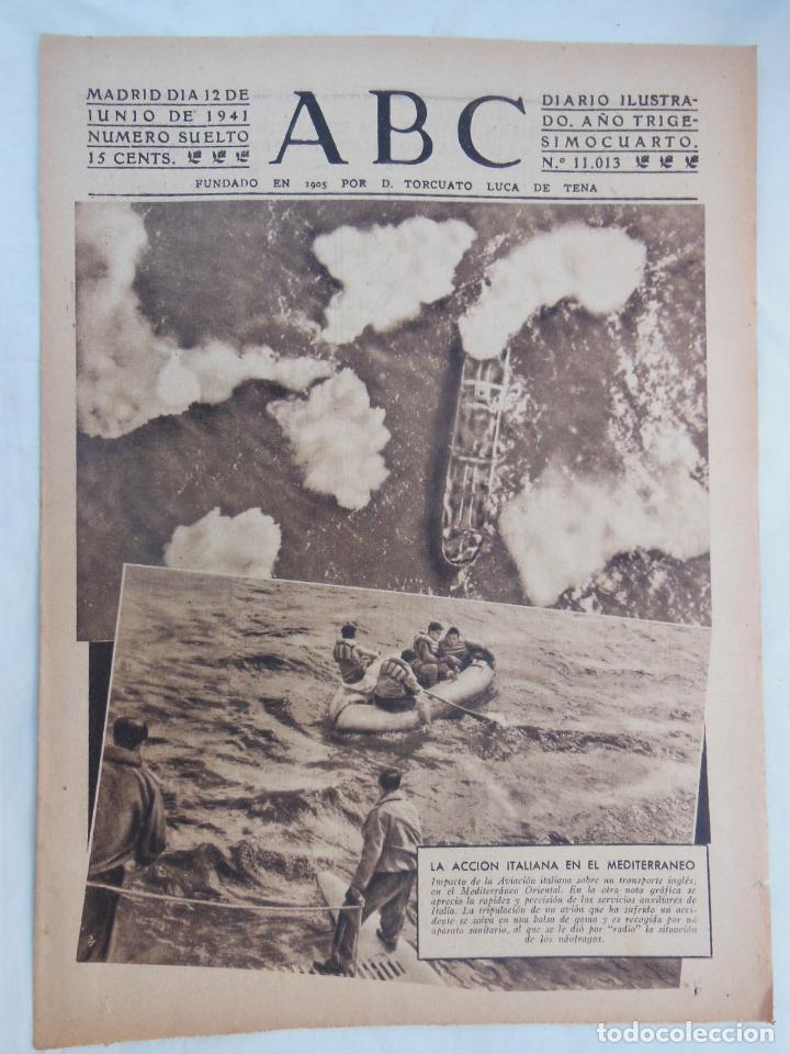Coleccionismo de Revistas y Peri&oacute;dicos: ABC Diario Ilustrado. 12 de junio 1941. Segunda Guerra Mundial