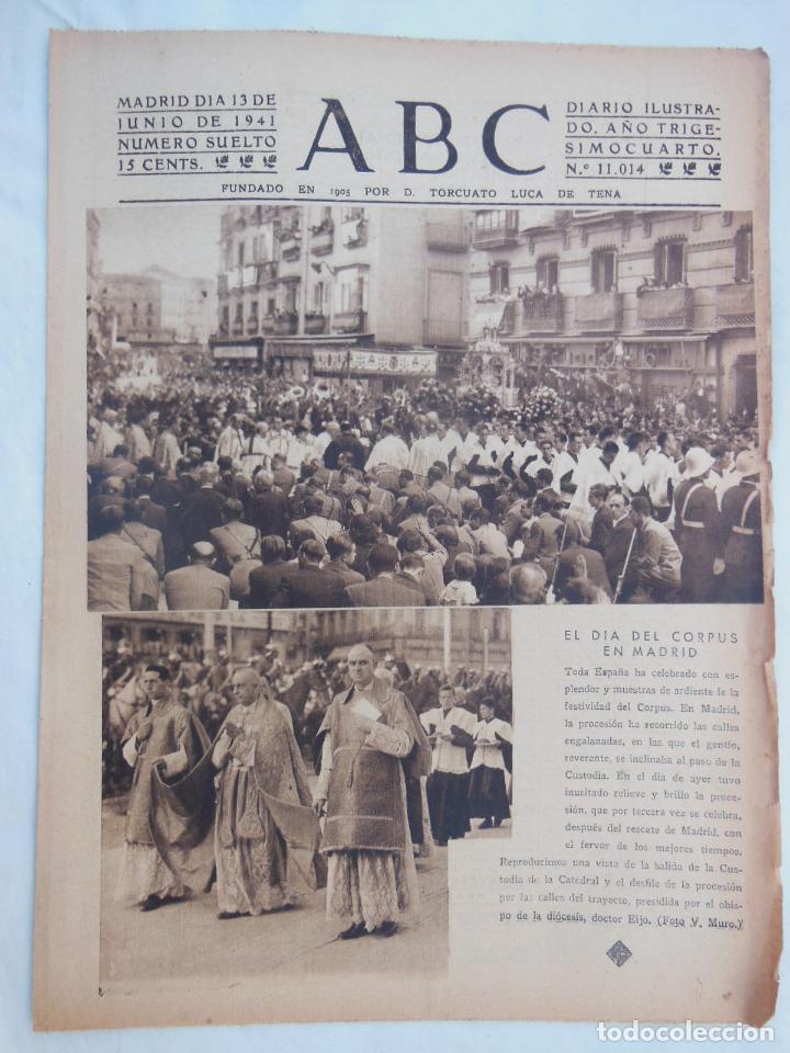Coleccionismo de Revistas y Peri&oacute;dicos: ABC Diario Ilustrado. 13 de junio 1941. Segunda Guerra Mundial