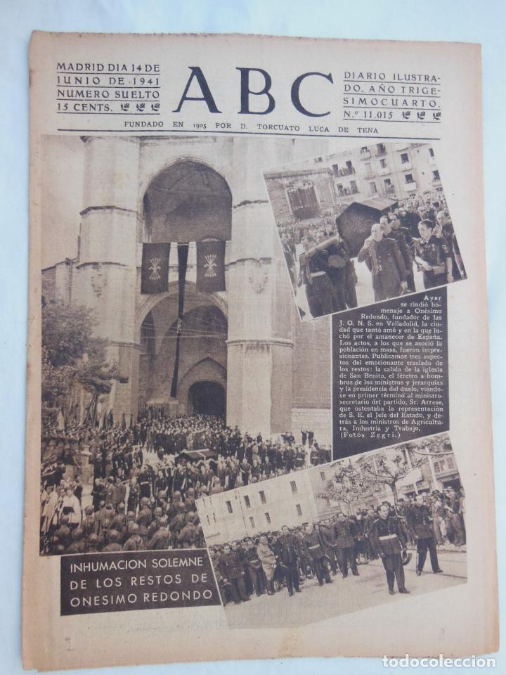 Coleccionismo de Revistas y Peri&oacute;dicos: ABC Diario Ilustrado. 14 de junio 1941. Segunda Guerra Mundial