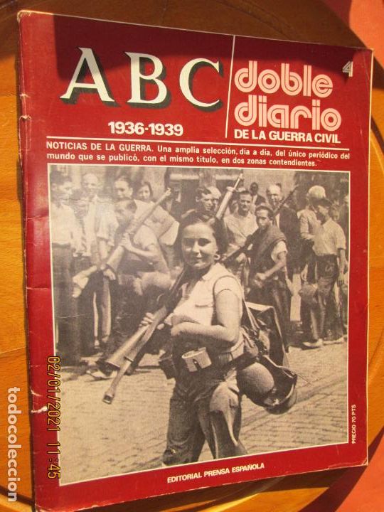 Coleccionismo de Revistas y Peri&oacute;dicos: ABC DOBLE DIARIO DE LA GUERRA CIVIL 1936-1939 N&ordm; 4
