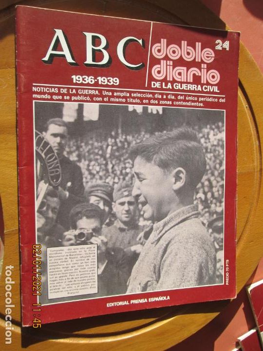 Coleccionismo de Revistas y Peri&oacute;dicos: ABC DOBLE DIARIO DE LA GUERRA CIVIL 1936-1939 N&ordm; 24