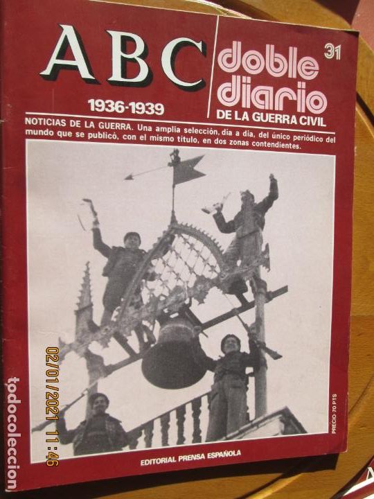 Coleccionismo de Revistas y Peri&oacute;dicos: ABC DOBLE DIARIO DE LA GUERRA CIVIL 1936-1939 N&ordm; 31