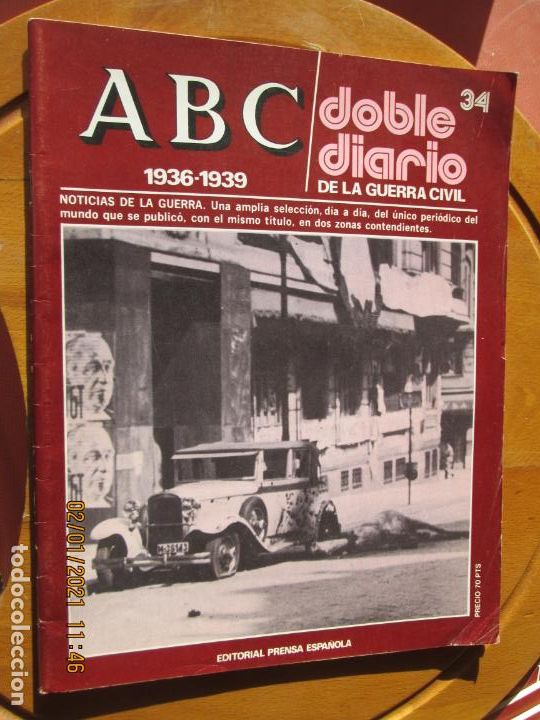 Coleccionismo de Revistas y Peri&oacute;dicos: ABC DOBLE DIARIO DE LA GUERRA CIVIL 1936-1939 N&ordm; 34