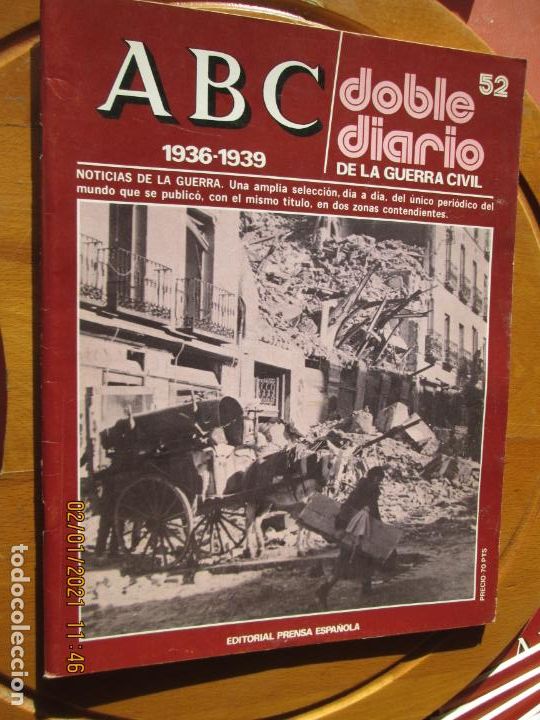 Coleccionismo de Revistas y Peri&oacute;dicos: ABC DOBLE DIARIO DE LA GUERRA CIVIL 1936-1939 N&ordm; 52