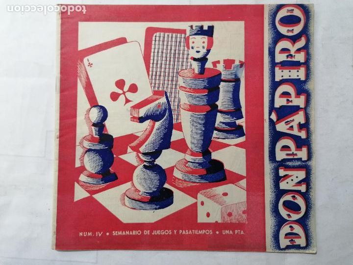 Collection Magazines and Newspapers: DON PAPIRO N&ordm; IV, SEMANARIO DE JUEGOS Y PASATIEMPOS