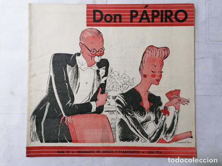 Coleccionismo de revistas y peri&oacute;dicos: DON PAPIRO N&ordm; 10, SEMANARIO DE JUEGOS Y PASATIEMPOS, 1945