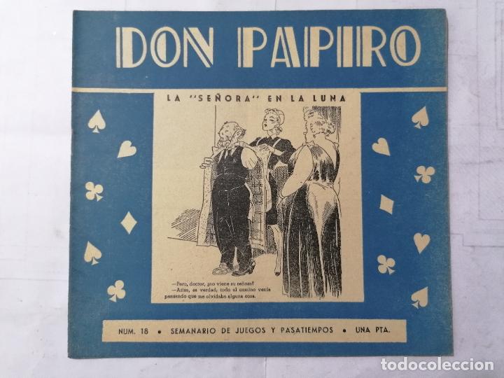 Coleccionismo de revistas y peri&oacute;dicos: DON PAPIRO N&ordm; 18, SEMANARIO DE JUEGOS Y PASATIEMPOS, 1945