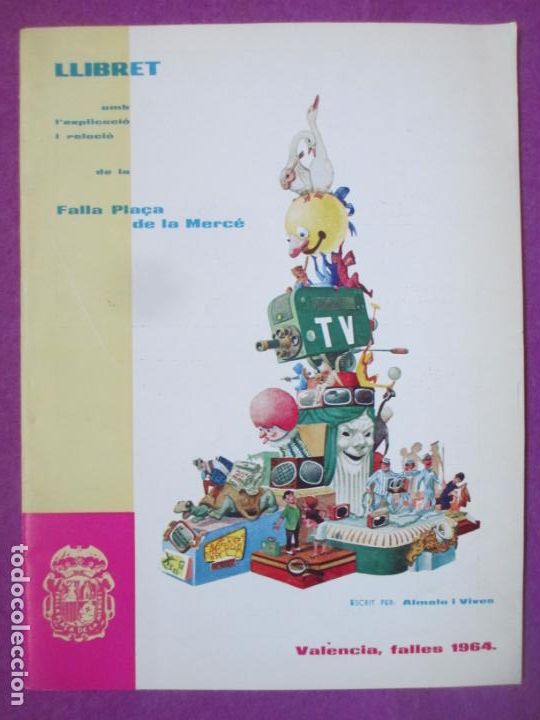 Coleccionismo de revistas y peri&oacute;dicos: REVISTA FALLERA LLIBRET FALLA PLA&Ccedil;A DE LA MERCE 1964 F43