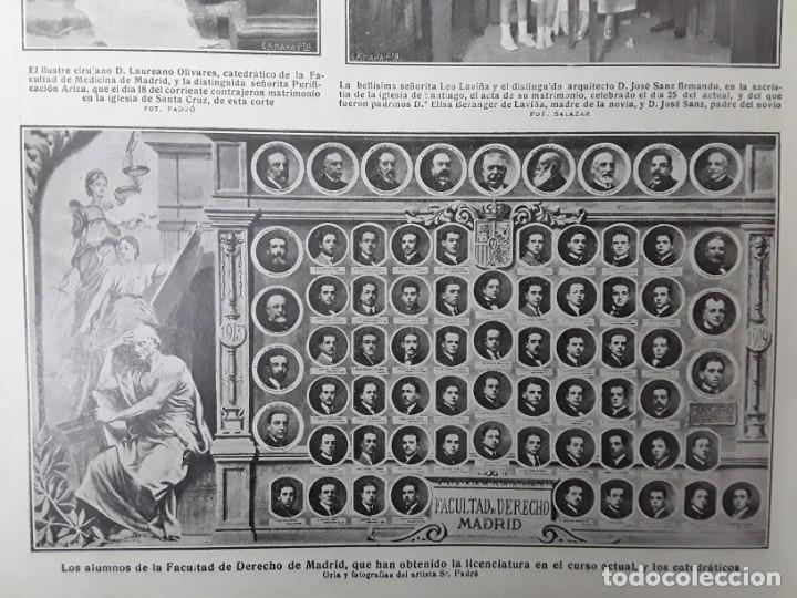 Colecionismo de Revistas e Jornais: ALUMNOS FACULTAD DERECHO MADRID QUE HAN OBTENIDO LA LICENCIATURA Y LOS CATEDRATICOS HJOJA A&Ntilde;O 1919