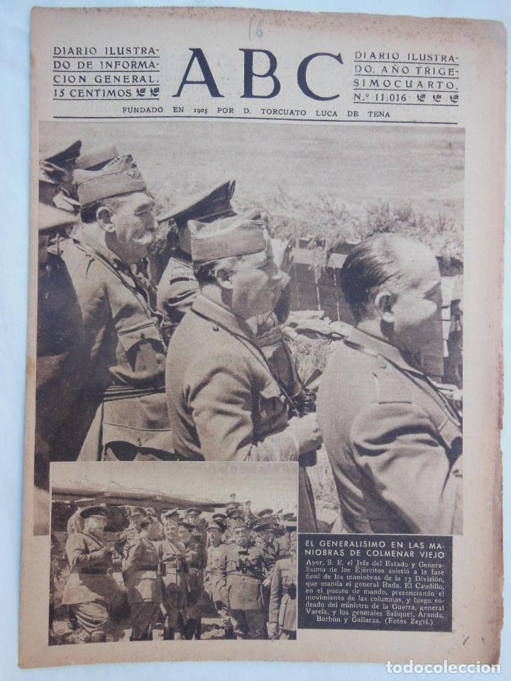 Coleccionismo de Revistas y Peri&oacute;dicos: ABC Diario Ilustrado. 16 de junio 1941. Segunda Guerra Mundial