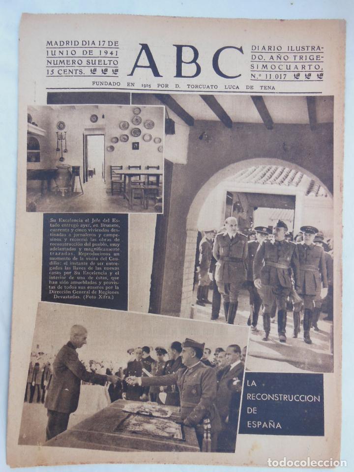Coleccionismo de Revistas y Peri&oacute;dicos: ABC Diario Ilustrado. 17 de junio 1941. Segunda Guerra Mundial
