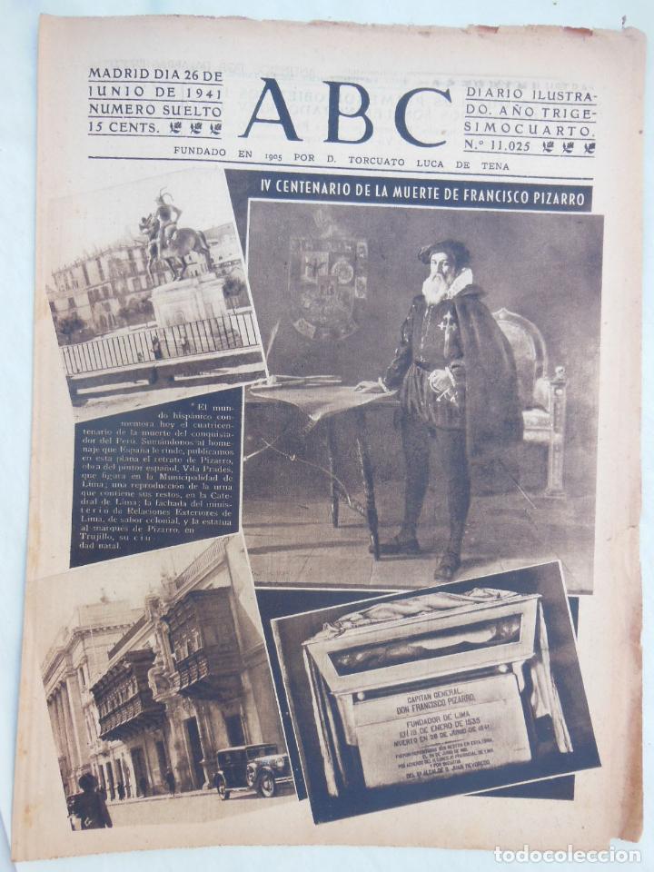Coleccionismo de Revistas y Peri&oacute;dicos: ABC Diario Ilustrado. 26 de junio 1941. Segunda Guerra Mundial