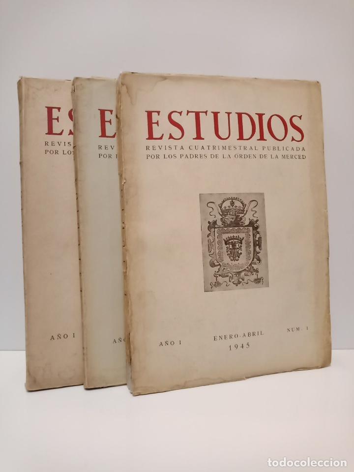 Coleccionismo de revistas y peri&oacute;dicos: ESTUDIOS - Estudios. Revista cuatrimestral publicada por los padres de la Orden de la Merced. Nos. 1