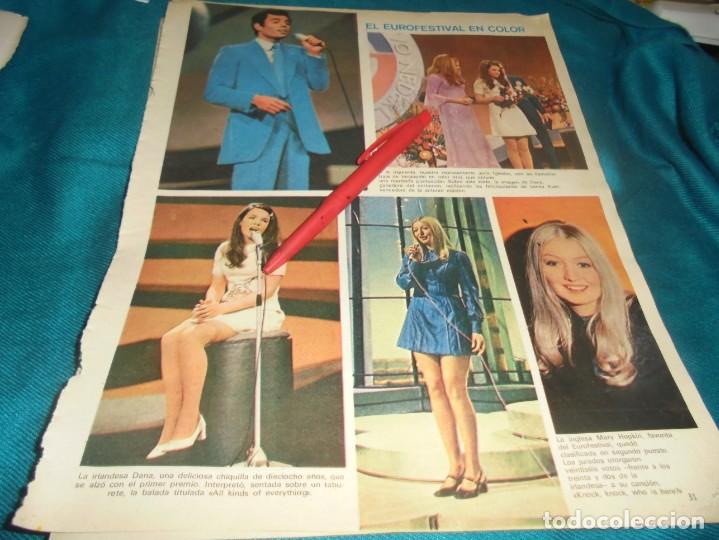 Coleccionismo de Revistas y Peri&oacute;dicos: RECORTE : EL EUROFESTIVAL : JULIO IGLESIAS. MARY HOPKINS. SEMANA, ABRIL 1970(#)