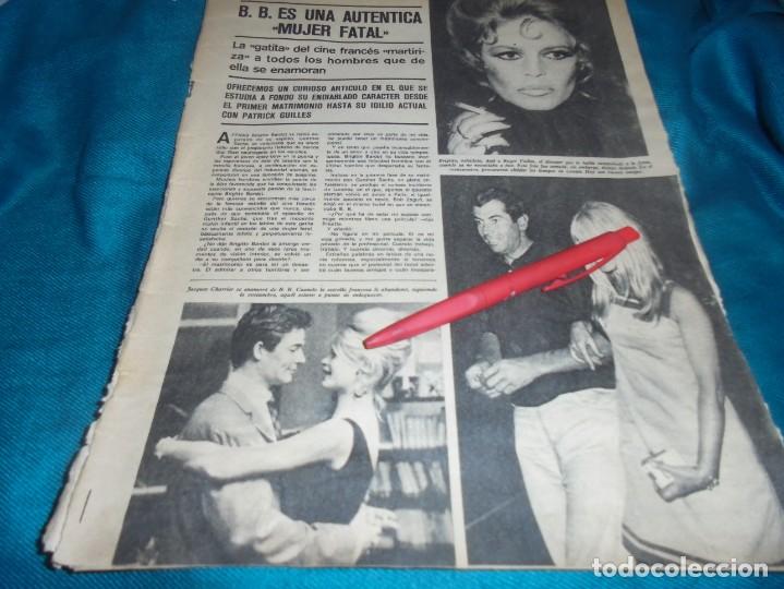 Coleccionismo de Revistas y Peri&oacute;dicos: RECORTE : BRIGITTE BARDOT, MUJER FATAL. SEMANA, MAYO 1970(#)