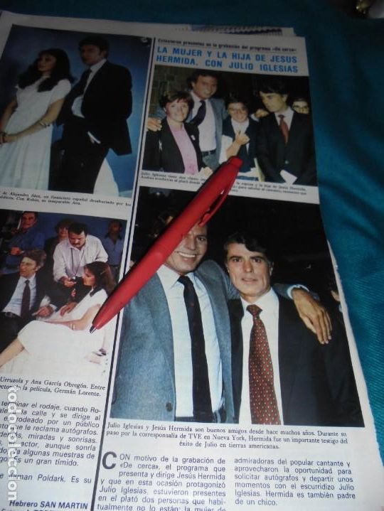 Coleccionismo de Revistas y Peri&oacute;dicos: RECORTE : JULIO IGLESIAS CON JESUS HERMIDA. SEMANA, JUNIO 1980(#)