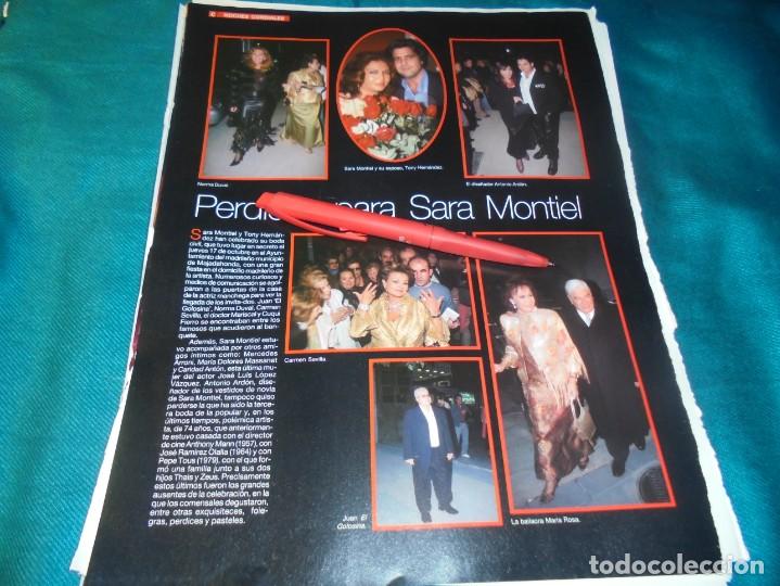 Coleccionismo de Revistas y Peri&oacute;dicos: RECORTE : SARA MONTIEL. CARMEN SEVILLA. NORMA DUVAL. CORDIAL, OCTUBRE 2002(#)