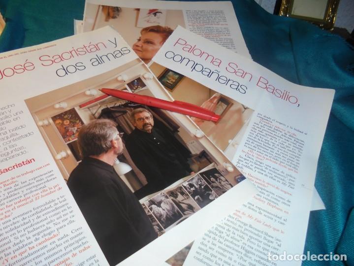 Coleccionismo de Revistas y Peri&oacute;dicos: RECORTE : PALOMA SAN BASILIO Y JOSE SACRISTAN. CORDIAL, OCTUBRE 2002(#)