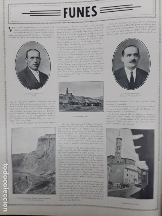 Collection Magazines and Newspapers: FUNES HISTORIA DESPE&Ntilde;ADERO PE&Ntilde;ALEN ANGEKL TERES DIA ALCALDE MARTIN HERRERO SECRETARIO HOJA A&Ntilde;O 1930