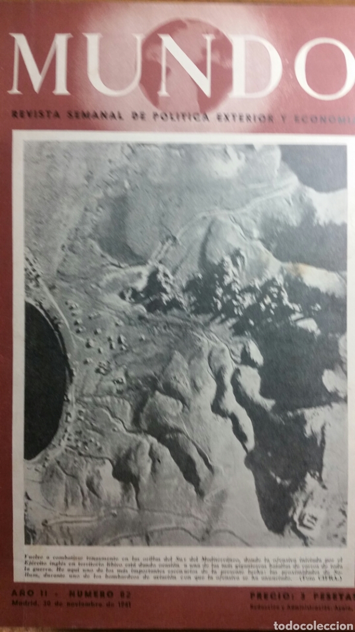 Coleccionismo de Revistas y Peri&oacute;dicos: REVISTA SEMANAL MUNDO AGENCIA EFE N 82 DE 1941