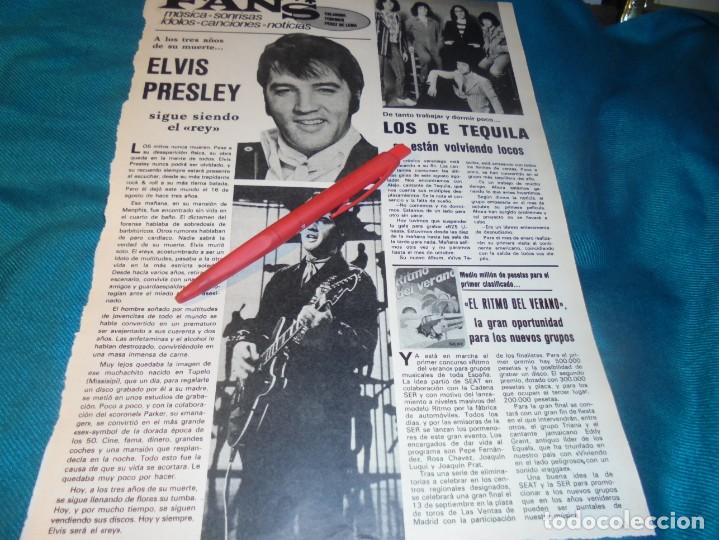 Coleccionismo de revistas y peri&oacute;dicos: RECORTE : ELVIS PRESLEY. TEQUILA. SEMANA, SPTMBRE 1980 (#)