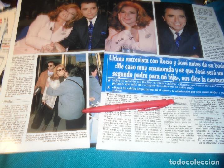 Coleccionismo de Revistas y Peri&oacute;dicos: RECORTE : ROCIO JURADO, ANTES DE SU BODA CON ORTEGA CANO. SEMANA, FBRO 1995(#)