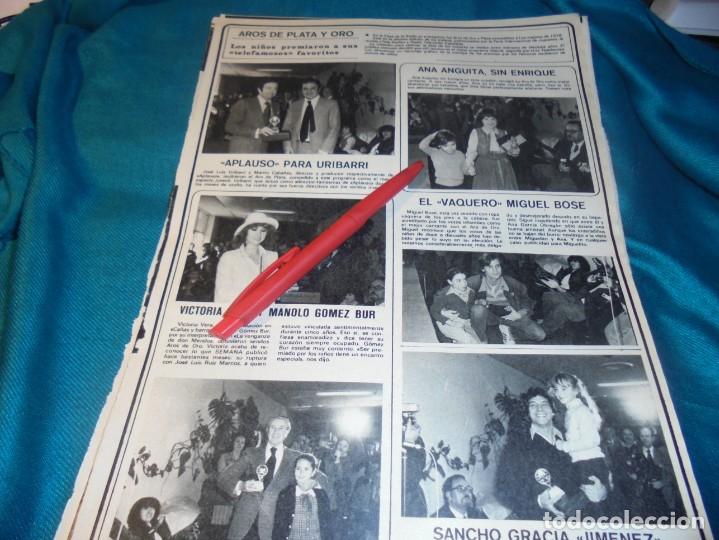 Coleccionismo de Revistas y Peri&oacute;dicos: RECORTE : AROS DE PLATA Y ORO : MIGUEL BOSE. VICTORIA VERA. ANA ANGUITA. SEMANA, MARZO 1979 (#)