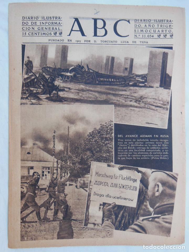 Coleccionismo de Revistas y Peri&oacute;dicos: ABC Diario Ilustrado. 7 de julio 1941. Segunda Guerra Mundial
