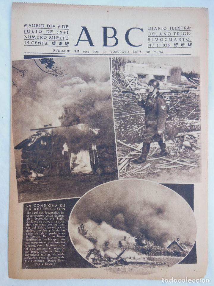 Coleccionismo de Revistas y Peri&oacute;dicos: ABC Diario Ilustrado. 9 de julio 1941. Segunda Guerra Mundial