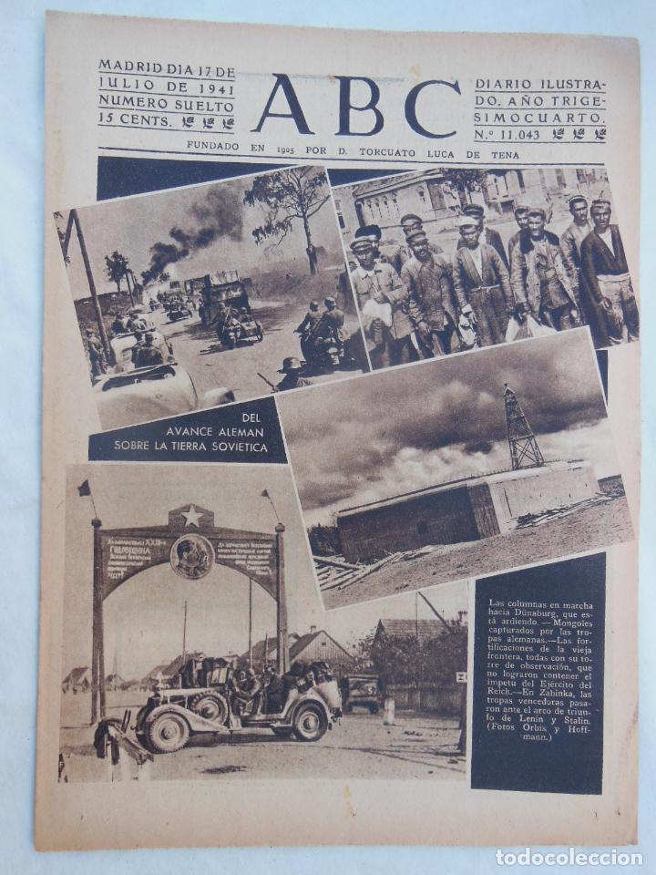 Coleccionismo de Revistas y Peri&oacute;dicos: ABC Diario Ilustrado. 17 de julio 1941. Segunda Guerra Mundial